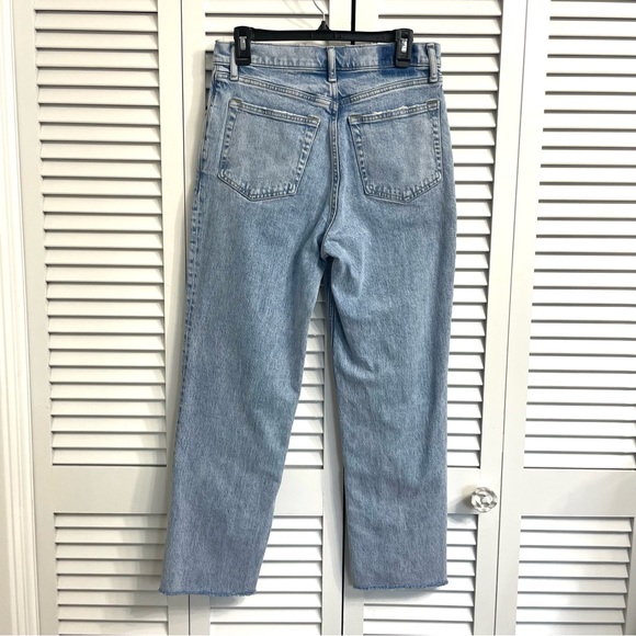 Abercrombie & Fitch 90s Straight Ultra High Rise Jeans Criss Cross Waist 10R/30 - Picture 4 of 12